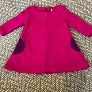 Size 3t Lisa Perry pink A-line dress with purple pockets. Great condition Easter
